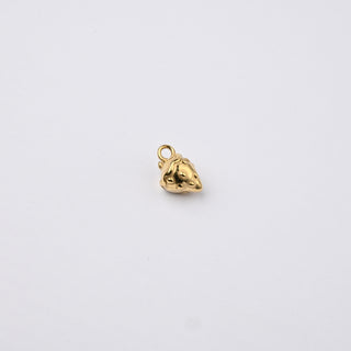 Ciondolo Fragolina in Acciaio Placcato Oro 14k e Madreperla - 10x8mm