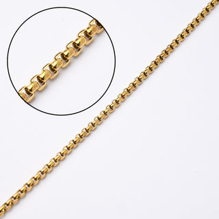 Catena in Acciaio Oro Veneziana 2,5mm - Vendita al Metro