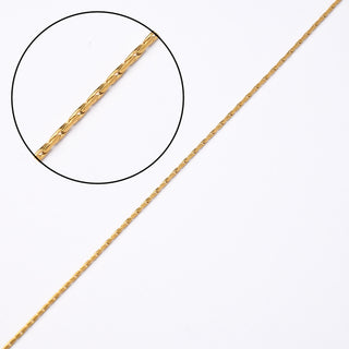 Catena in Acciaio Oro Cobra 1mm - Vendita al Metro