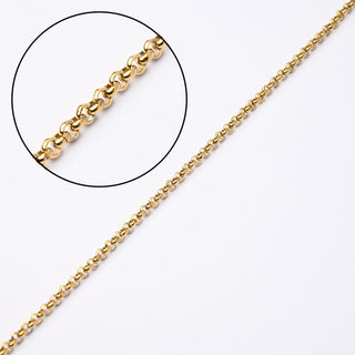 Catena in Acciaio Oro Rolò 2mm - Vendita al Metro