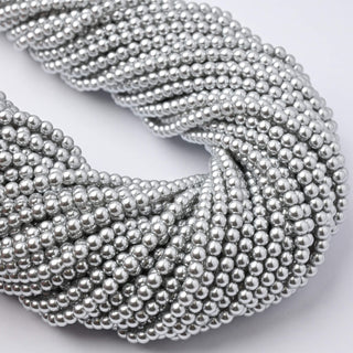 Perle di Maiorca Crystal Light Grey Tonda 3mm - Filo da 40 cm