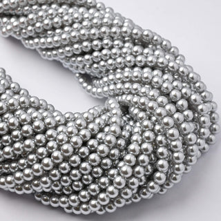 Perle di Maiorca Crystal Light Grey Tonda 4mm - Filo da 40 cm