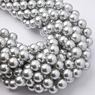 Perle di Maiorca Crystal Light Grey Tonda 8mm - Filo da 40 cm