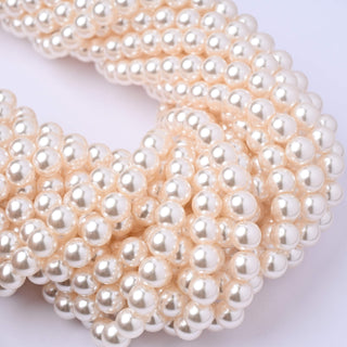 Perle di Maiorca Crystal Creamrose Tonda 6mm - Filo da 40 cm