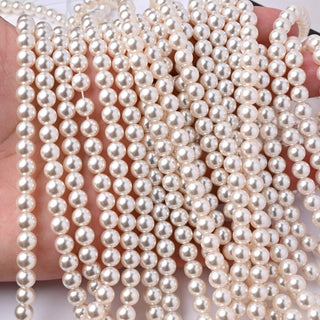 Perle di Maiorca Crystal Creamrose Tonda 6mm - Filo da 40 cm