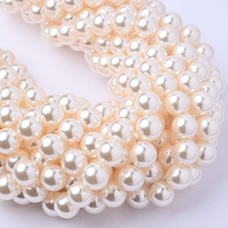 Perle di Maiorca Crystal Creamrose Tonda 8mm - Filo da 40 cm