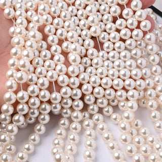 Perle di Maiorca Crystal Creamrose Tonda 8mm - Filo da 40 cm