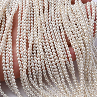 Perle di Maiorca Crystal Cream Tonda 3mm - Filo da 40 cm