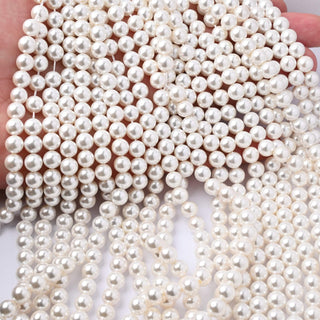 Perle di Maiorca Crystal Cream Tonda 6mm - Filo da 40 cm