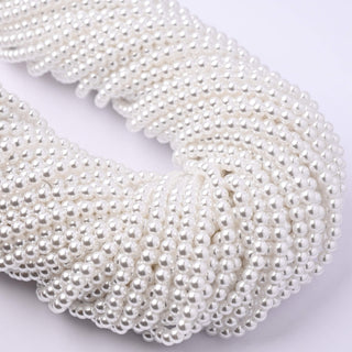 Perle di Maiorca Crystal White Tonda 3mm - Filo da 40 cm