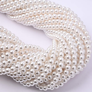 Perle di Maiorca Crystal White Tonda 4mm - Filo da 40 cm