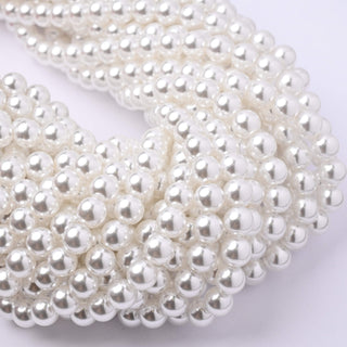 Perle di Maiorca Crystal White Tonda 6mm - Filo da 40 cm