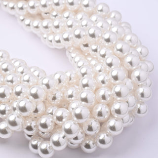 Perle di Maiorca Crystal White Tonda 8mm - Filo da 40 cm