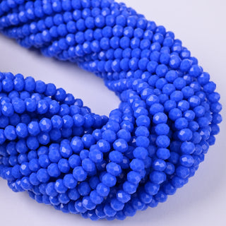 Cristalli Rondella Blu Cobalto 4mm