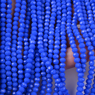 Cristalli Rondella Blu Cobalto 4mm