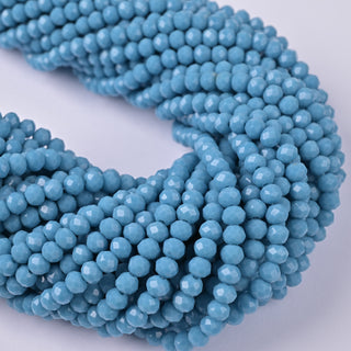 Cristalli Rondella Blu Avio 4mm