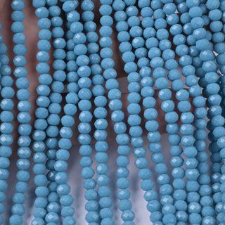 Cristalli Rondella Blu Avio 4mm