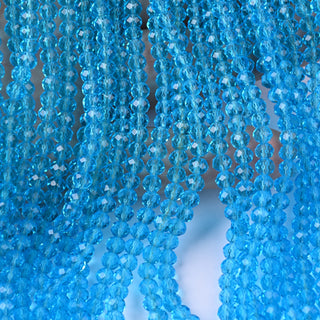 Cristalli Rondella Azzurro Trasparente 4mm