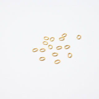 Anellini Aperti in Acciaio Oro Ovale 5x3mm - 15 Pezzi