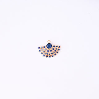 Pendente Zirconi Effetto Zaffiro Ventaglio 16x20mm