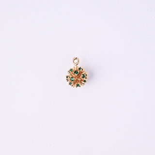 Pendente Zirconi Effetto Smeraldo Tondo 15x10mm