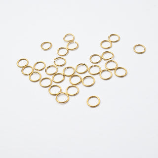 Anellini Aperti in Acciaio Oro 8mm - 28 Pezzi