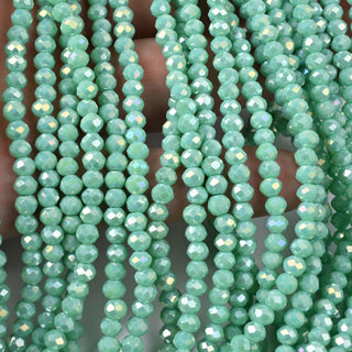 Cristalli Rondella Verde Giada AB 4mm
