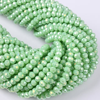 Cristalli Rondella Verde Pistacchio AB 4mm