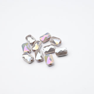 Cristalli Rettangolari Lilla Aurora Boreale 9x6mm - 10 Pezzzi | Sarobidy