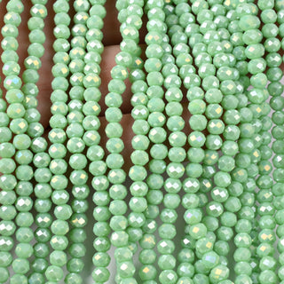 Cristalli Rondella Verde Pistacchio AB 4mm