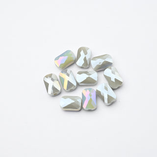 Cristalli Rettangolari Grigio Aurora Boreale 9x6mm - 10 Pezzzi | Sarobidy