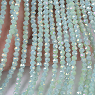 Cristalli Rondella Menta e Celeste AB 4mm