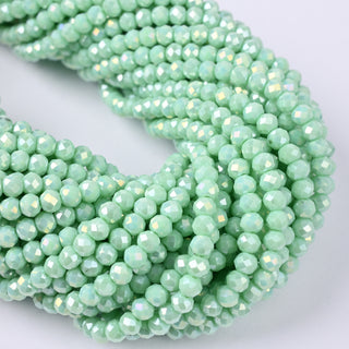 Cristalli Rondella Verde Menta AB 4mm