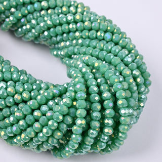 Cristalli Rondella Verde Trifoglio AB 4mm