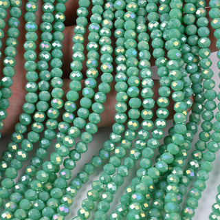Cristalli Rondella Verde Trifoglio AB 4mm