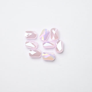 Cristalli Rettangolari Rosa Baby Opal Aurora Boreale 9x6mm - 10 Pezzzi | Sarobidy