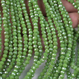 Cristalli Rondella Verde Prato 4mm