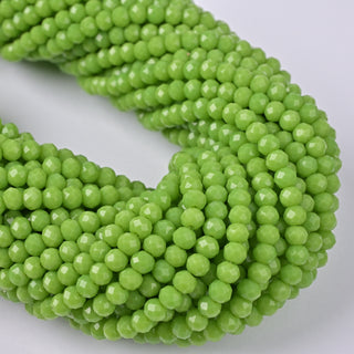 Cristalli Rondella Verde Mela 4mm