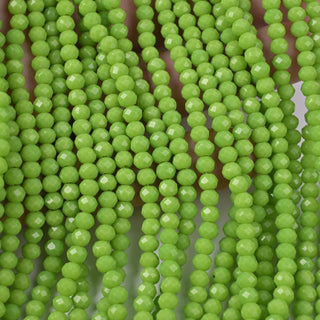 Cristalli Rondella Verde Mela 4mm