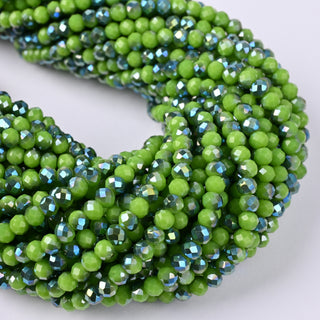 Cristalli Rondella Verde Mela e Petrolio 4mm