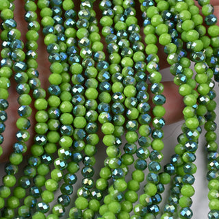 Cristalli Rondella Verde Mela e Petrolio 4mm
