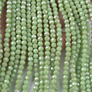 Cristalli Rondella Verde Salvia 4mm