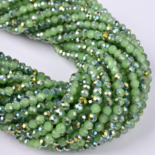 Cristalli Rondella Verde Opal e Scarabeo 4mm