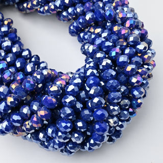 Cristalli Rondella Blu Aurora Boreale 8mm - Filo da 40 cm | Sarobidy