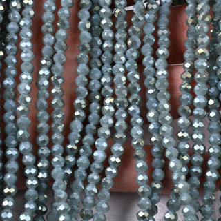 Cristalli Rondella Blu Polvere Oro 4mm