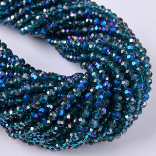 Cristalli Rondella Petrolio e Blu Iris 4mm