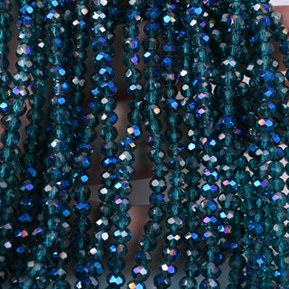 Cristalli Rondella Petrolio e Blu Iris 4mm