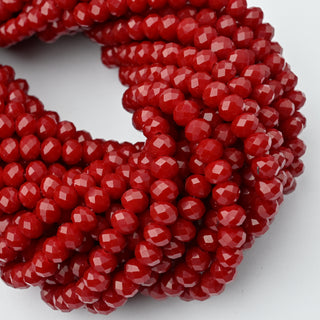 Cristalli Rondella Rosso Scurissimo 6mm - Filo da 40 cm | Sarobidy