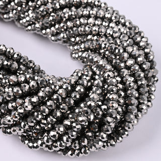 Cristalli Rondella Platino 4mm