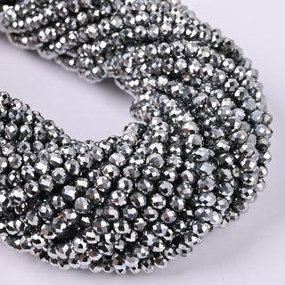 Cristalli Rondella Argento 4mm